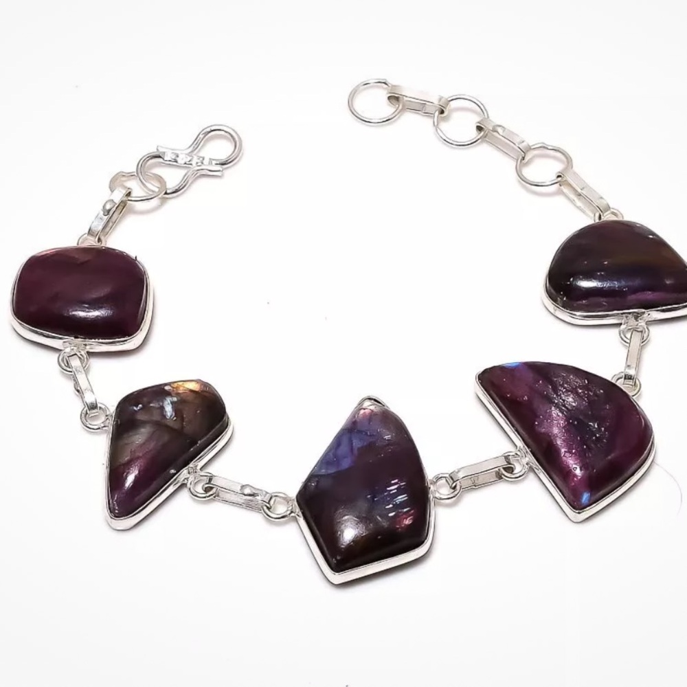 Labradorite silver bracelets - Picture 4 of 4